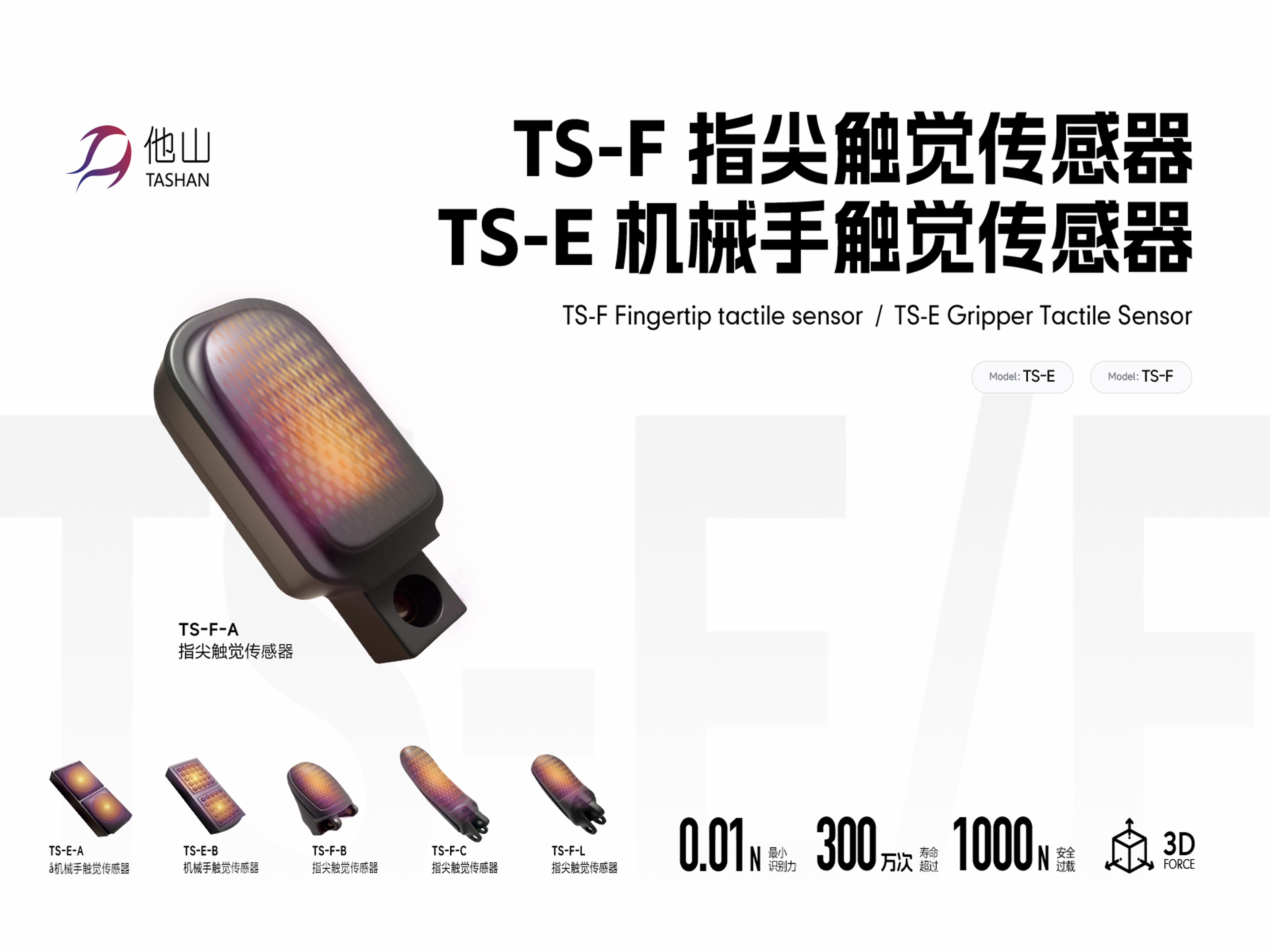 TS-F 指尖觸覺傳感器及TS-E 機(jī)械手觸覺傳感器